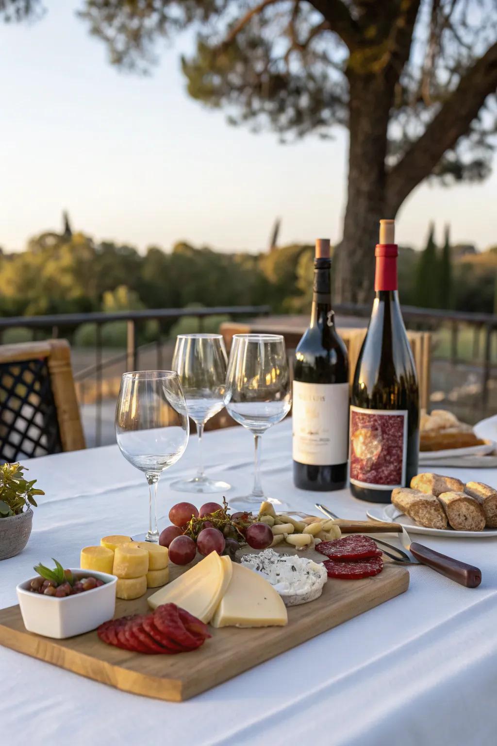 Wine tastings add sophistication to your deck party.
