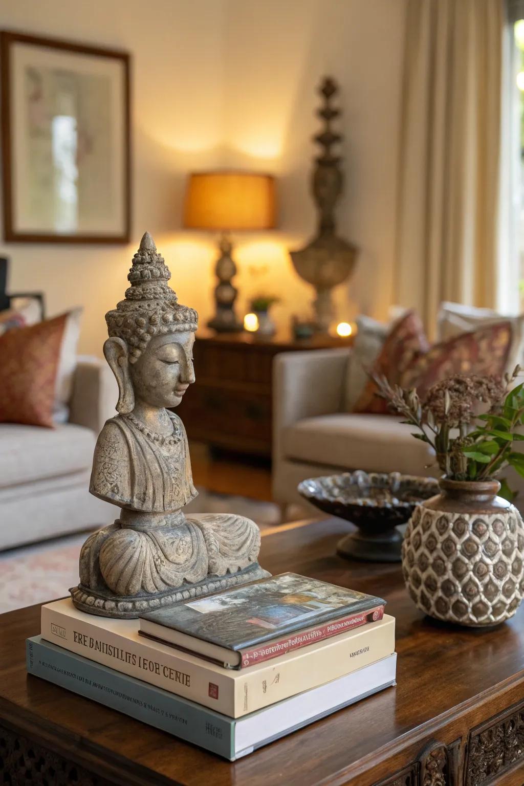 Artistic sculptures add sophistication and personality.