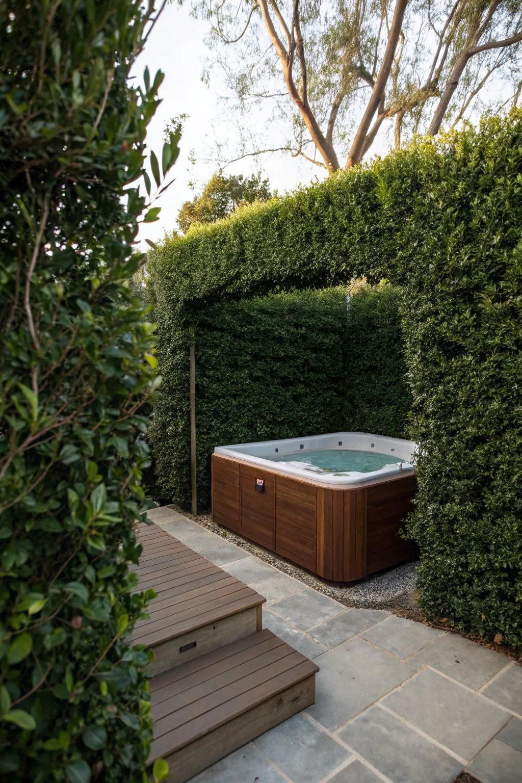 Dense hedges provide natural privacy.