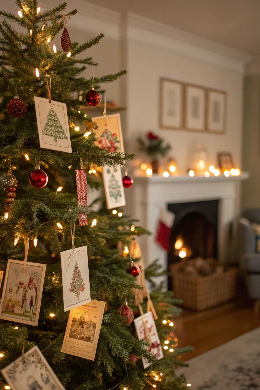 Vintage Christmas cards add heartfelt stories.