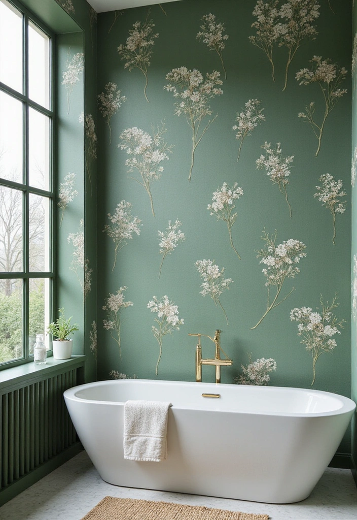 Green Wallpaper Accents