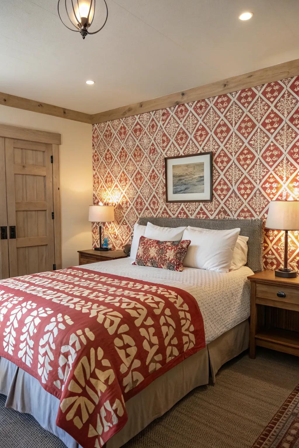 Using bold patterns creates a lively atmosphere.
