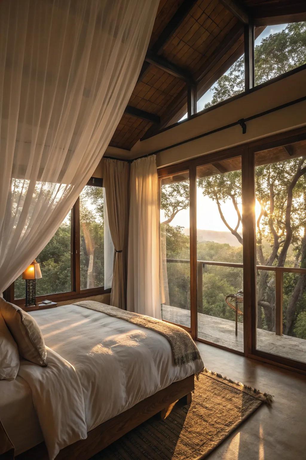 Bright natural light enhances the room.