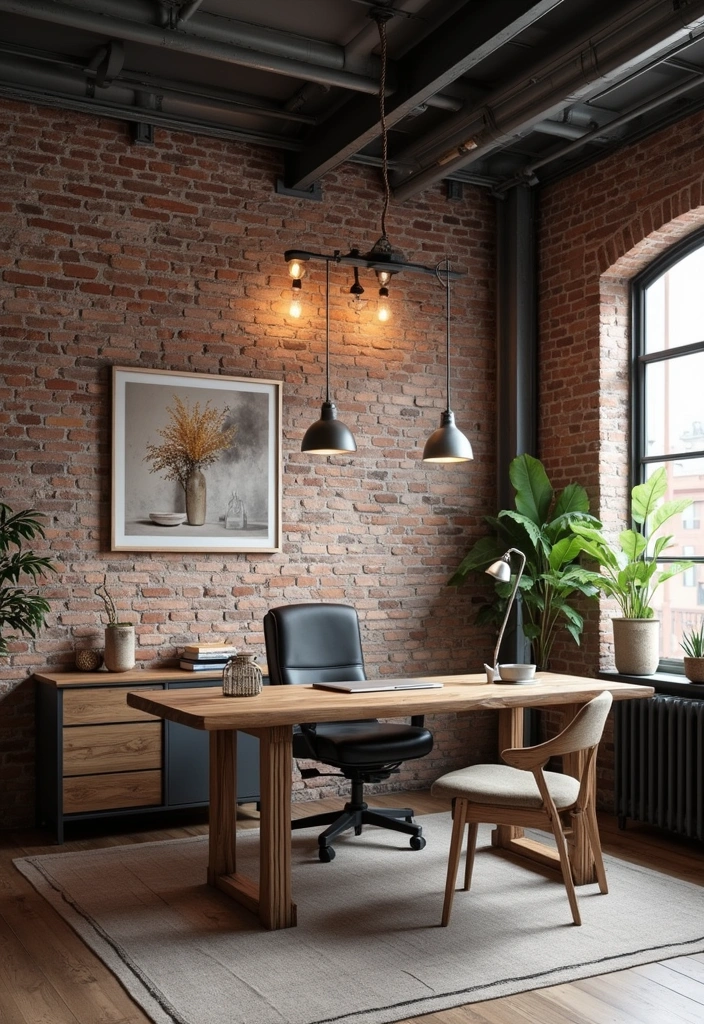 Industrial Elegant Home Office