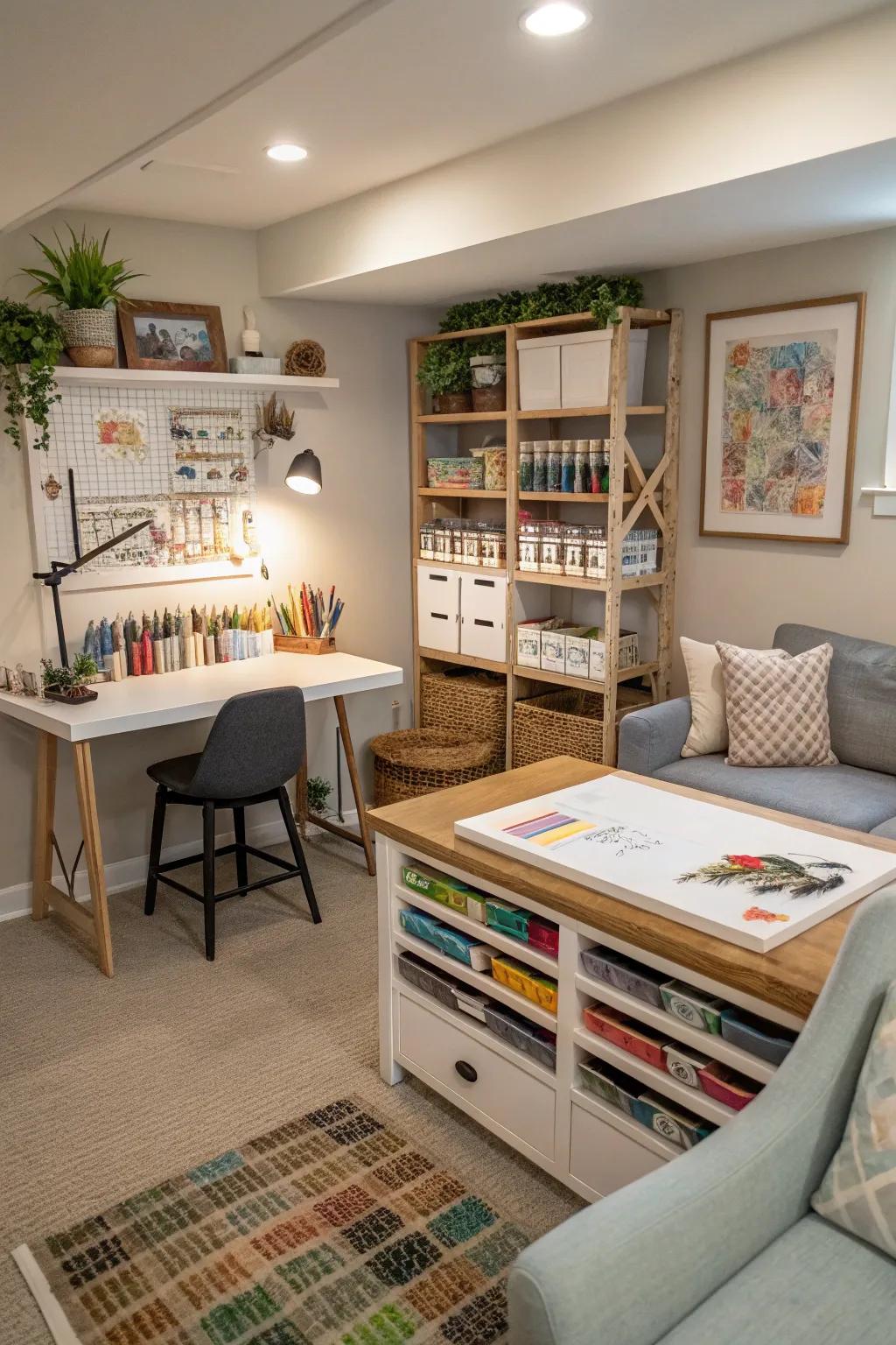 A dedicated craft area to inspire creativity.