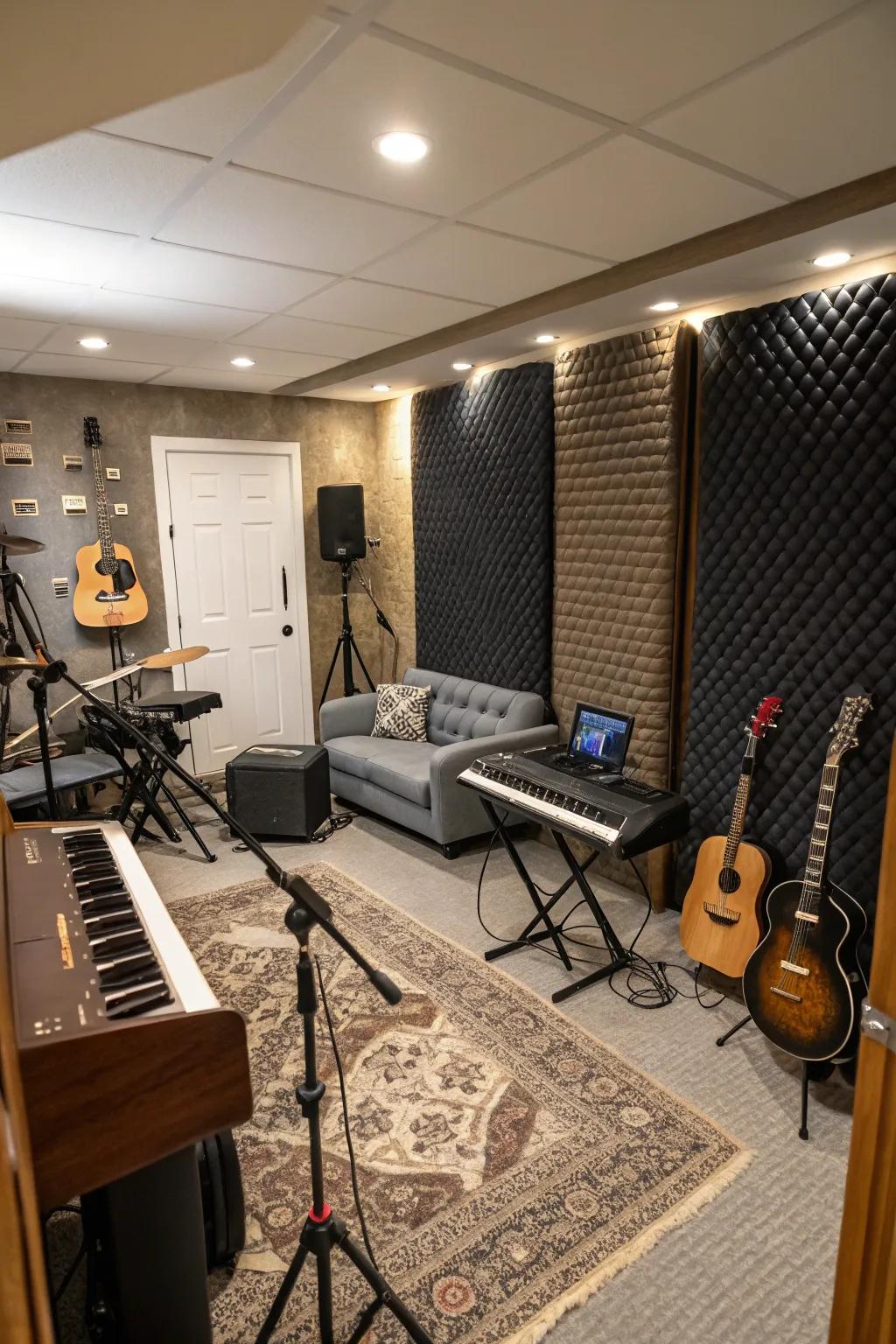 A soundproof music studio to nurture your talents.