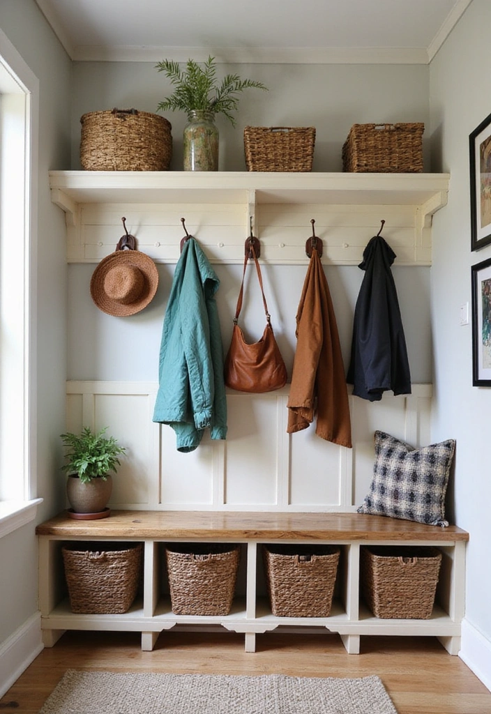 Hooks for Mudroom Organization