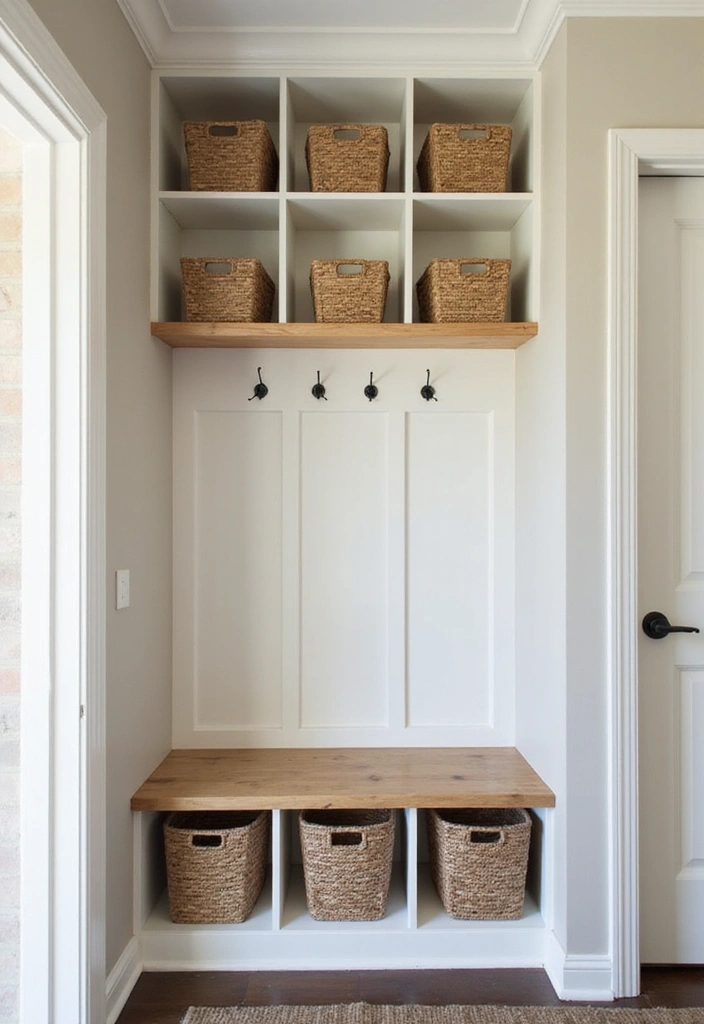 Smart Corner Storage for Mudroom
