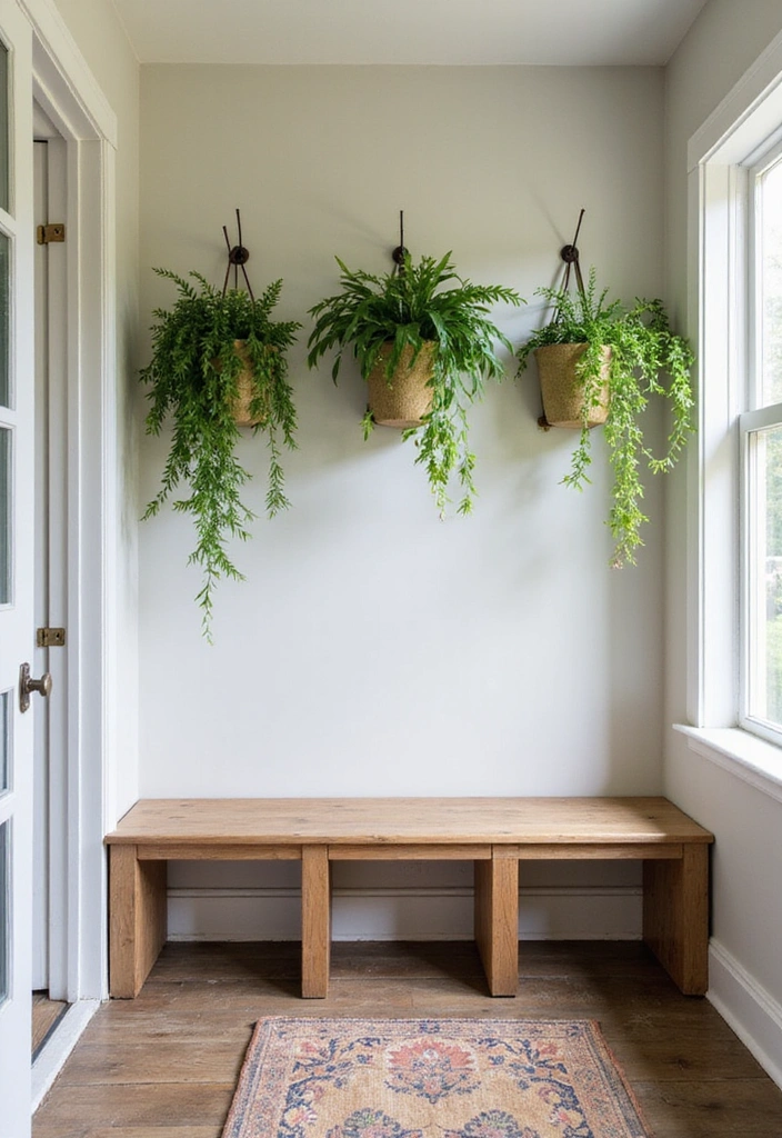 Wall-Mounted Planters in Mudroom