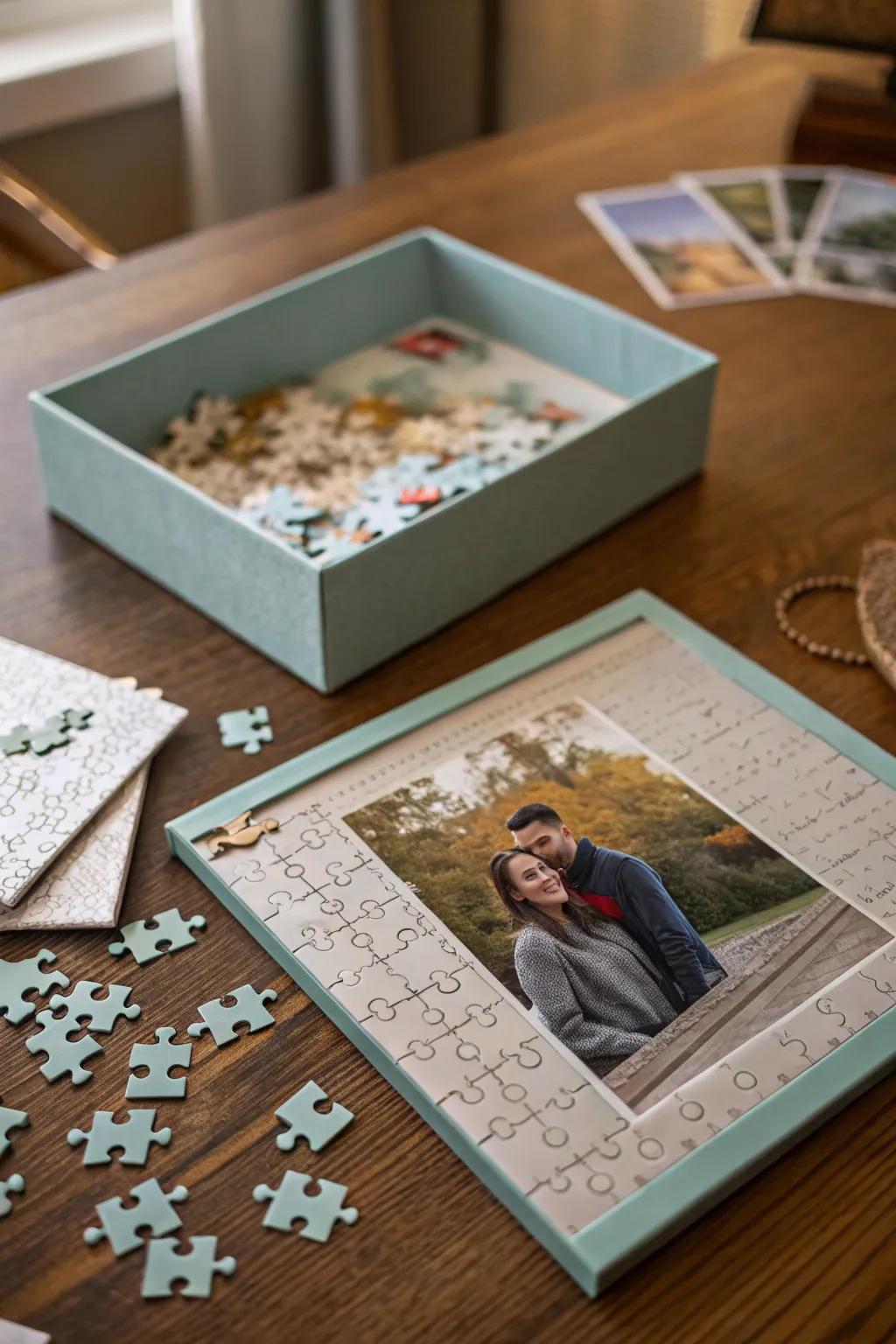 Custom photo puzzle pieces