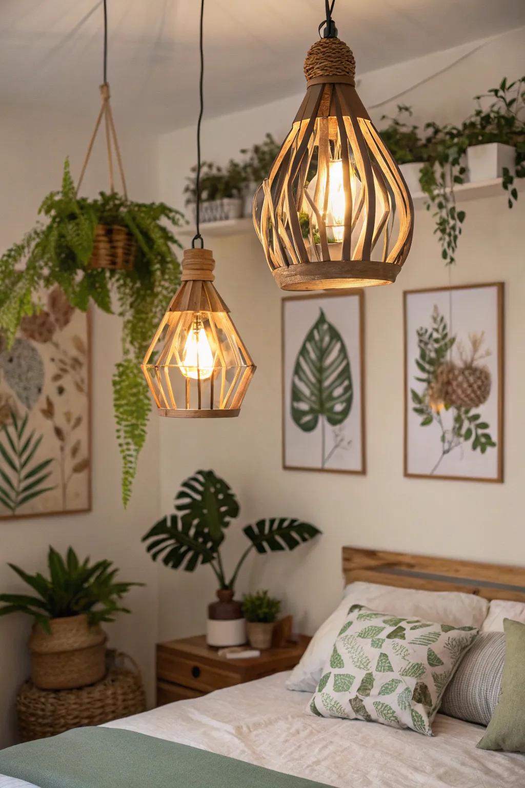 Organic lighting inspired by nature.