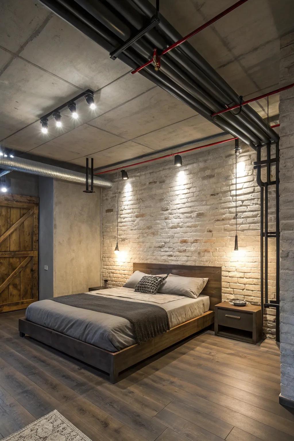 Industrial pipe lighting for a modern edge.