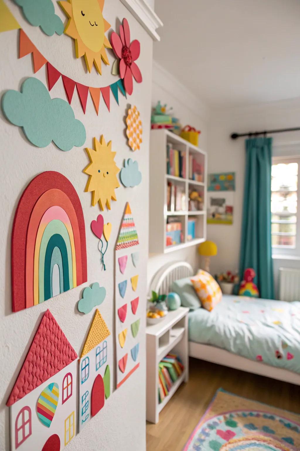 Craft textured pop art with layered paper.