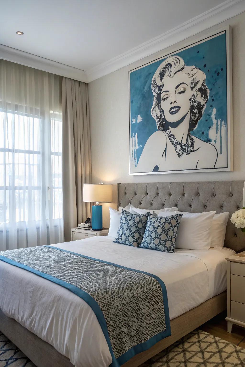 Create serenity with single-color pop art.