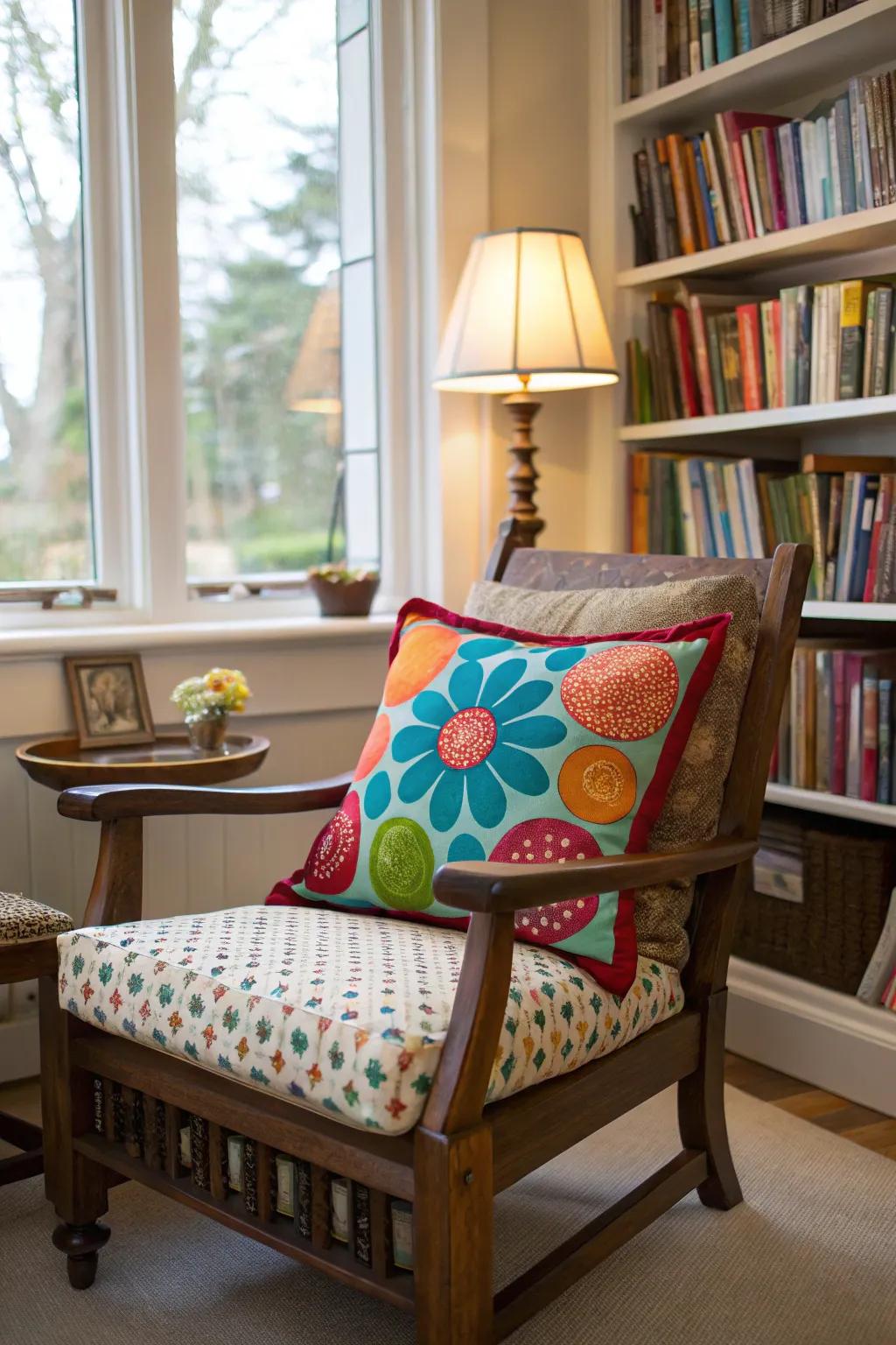 Blend vintage charm with pop art accents.