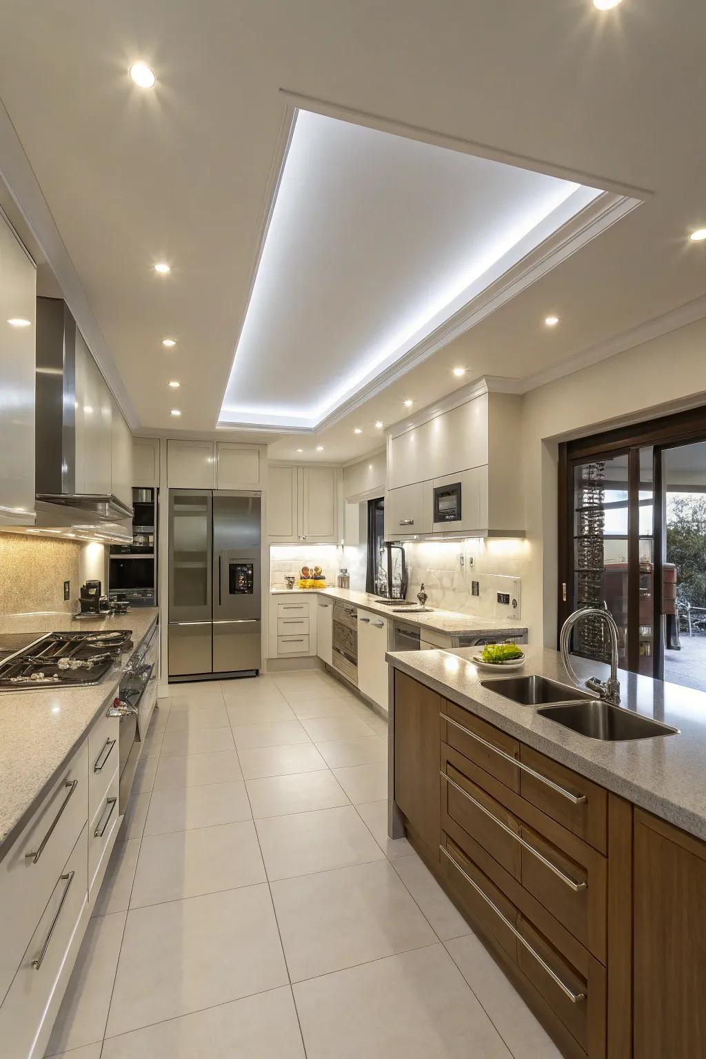 Drop ceilings combine practicality and design.