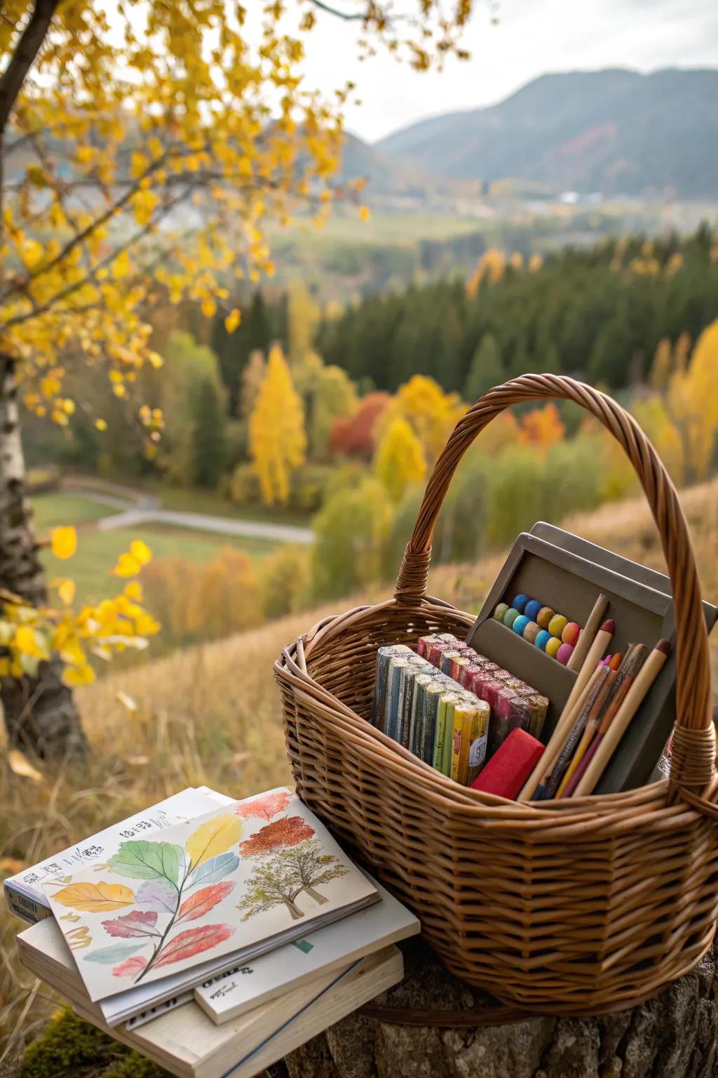 Ignite creativity with art supplies inspired by fall hues.
