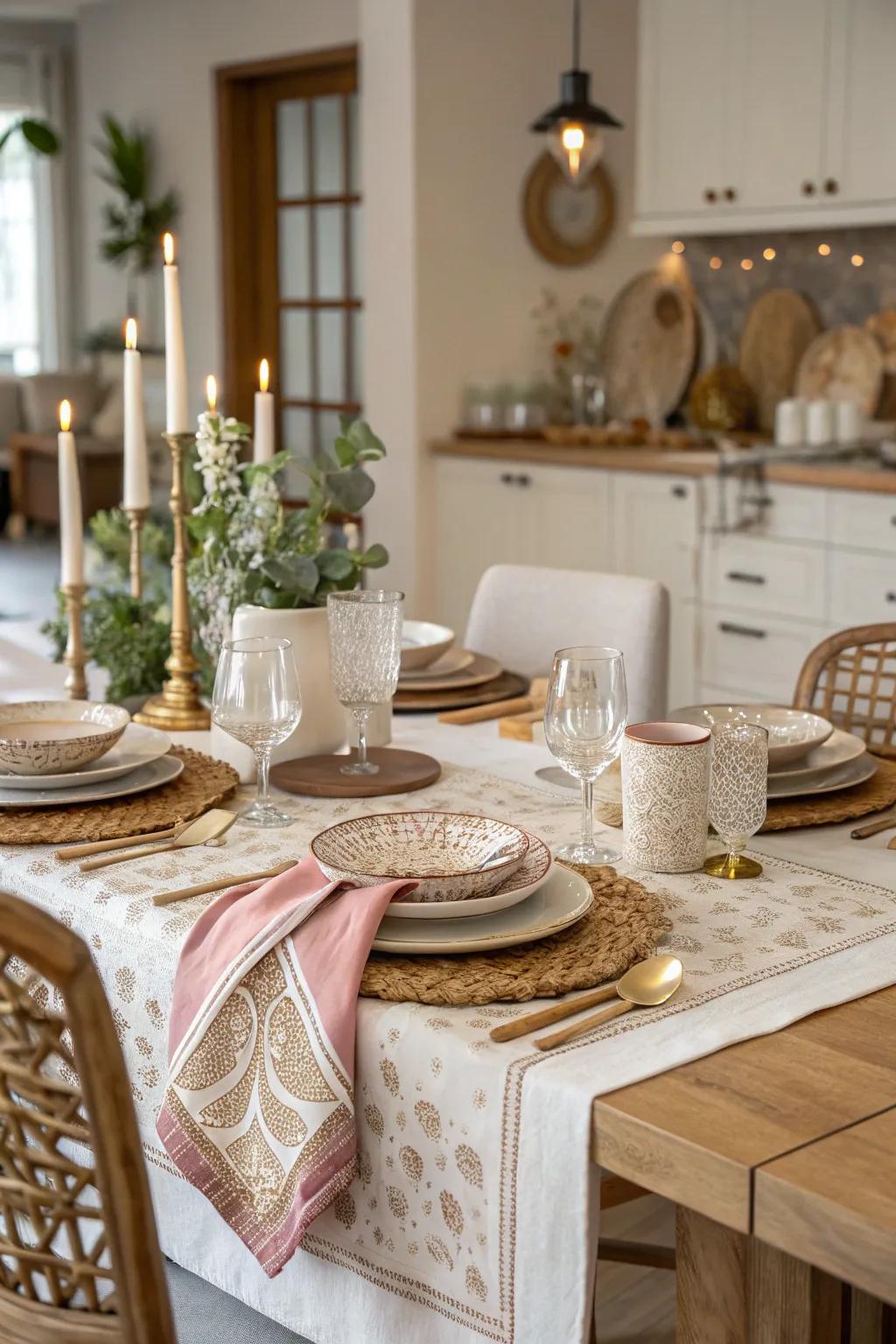 Elegant table setup enhancing the party atmosphere.