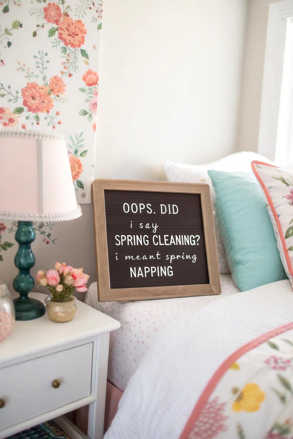 Celebrate relaxation with a funny spring message.