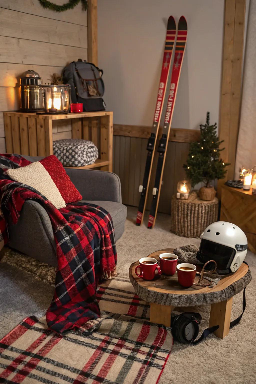 Warm up with a ski lodge-inspired holiday party.