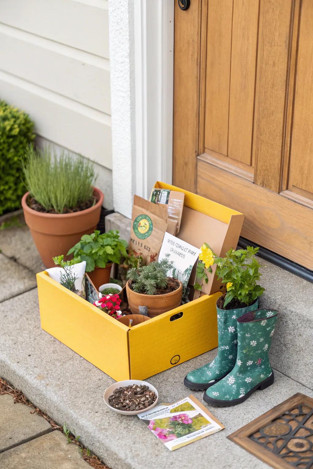 Receive seasonal plants and supplies with a subscription box.
