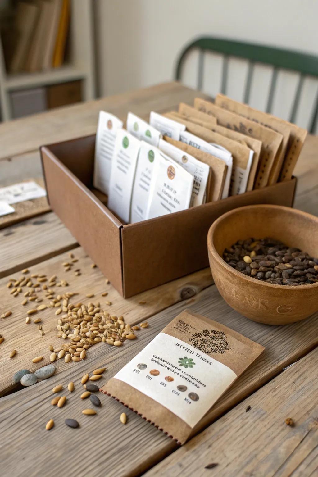 Organize and protect seeds with a dedicated storage kit.