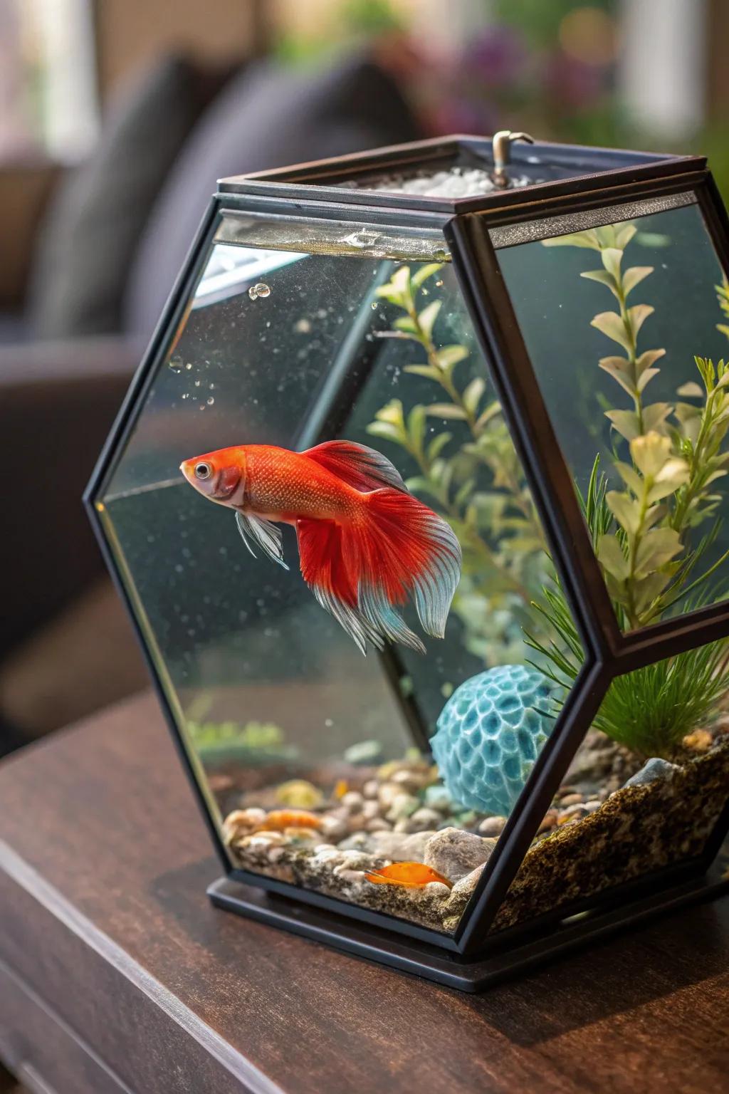 Showcase a vibrant signature fish.