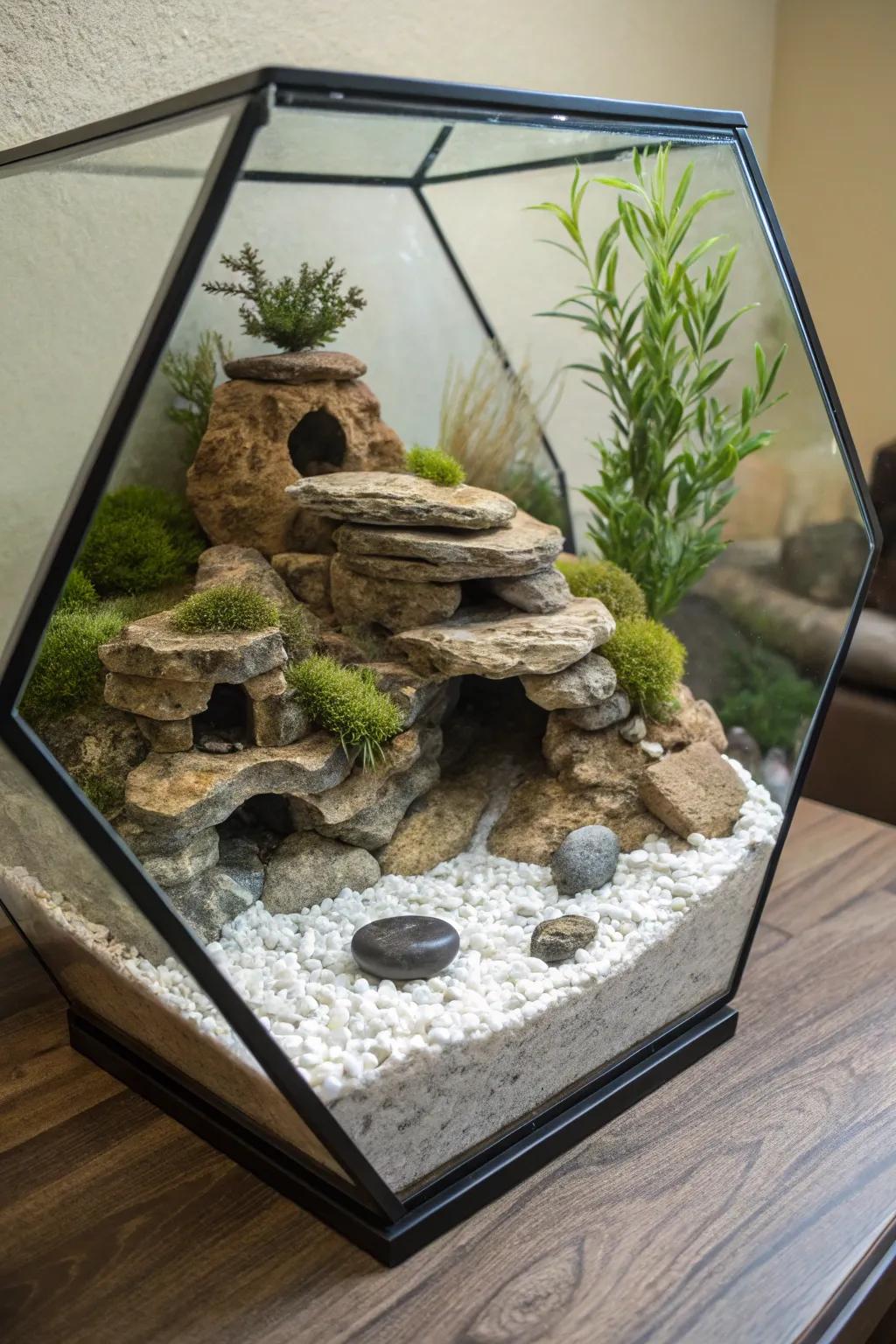Craft a naturalistic rockscape for your aquarium.