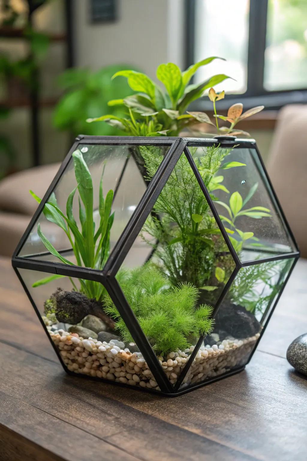 Achieve harmony with a symmetrical plant layout.