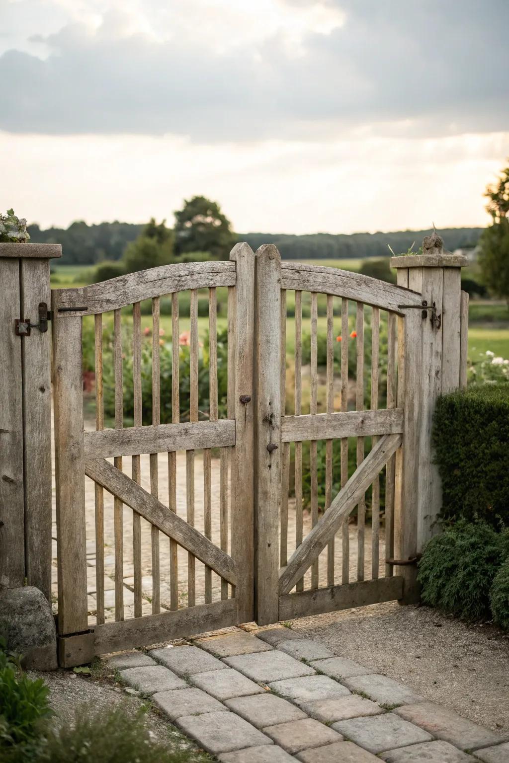 Vertical wooden planks create a clean, modern look.