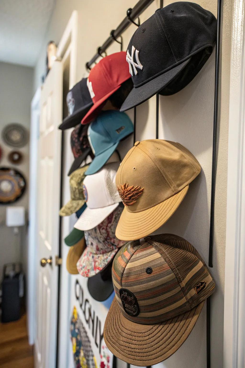 Magnetic walls offer a fresh and flexible way to display hats.