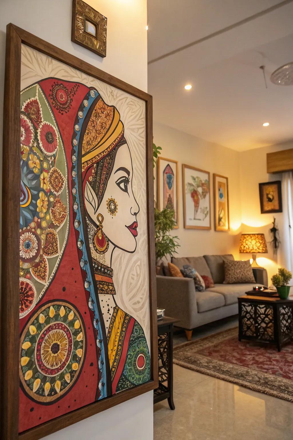 A blend of cultural motifs celebrates artistic diversity and innovation.