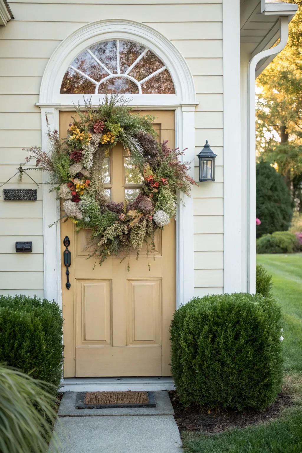 A welcoming garland using timeless allure.