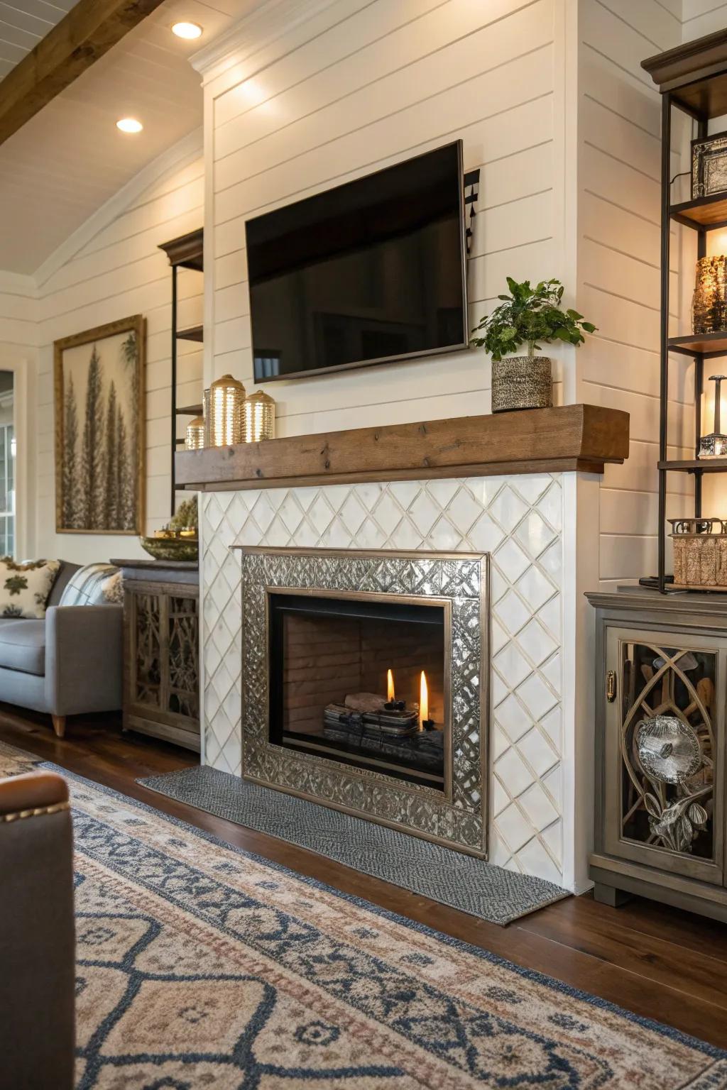 Combining different materials adds sophistication and interest.