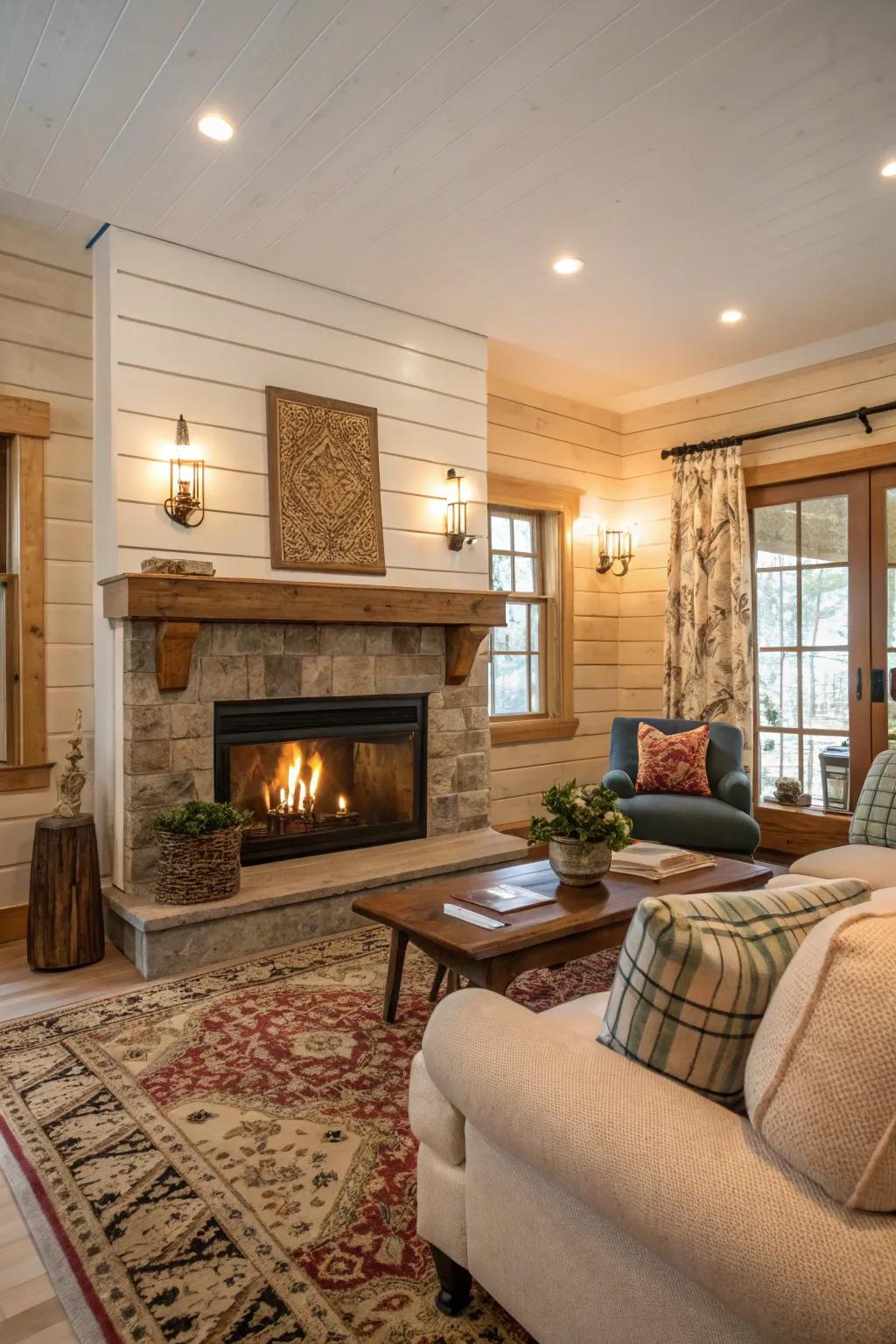 Warm neutral tones create a cozy and welcoming atmosphere.