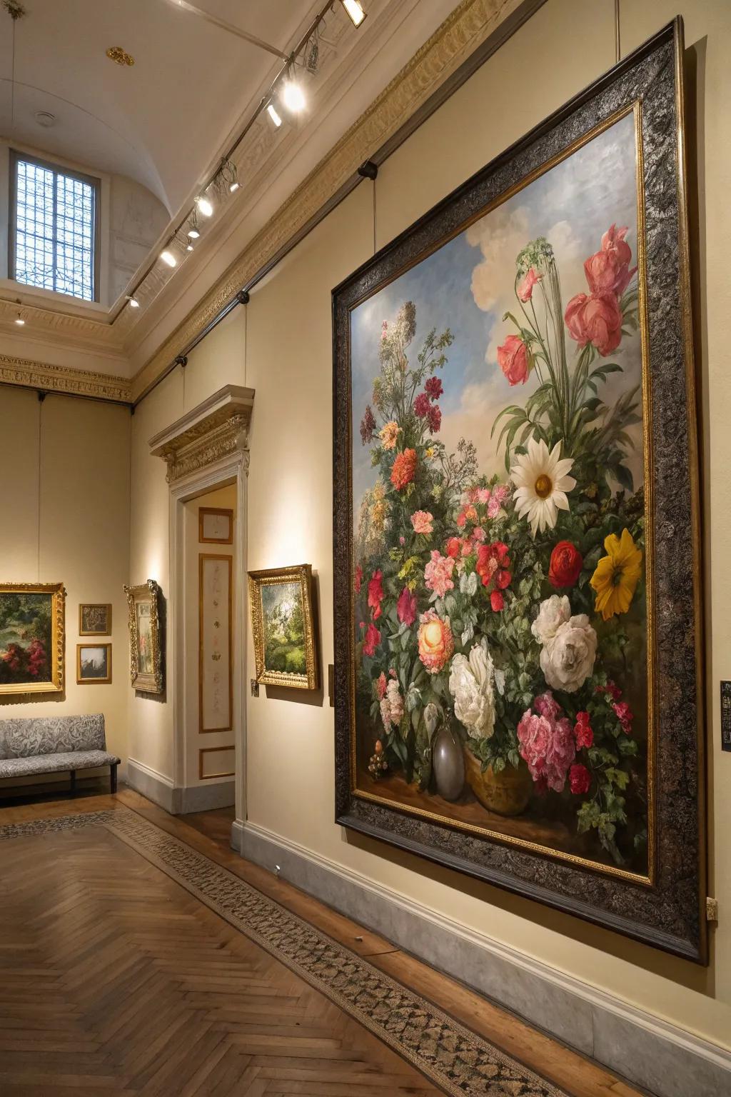 Elevate your space with floral artwork.