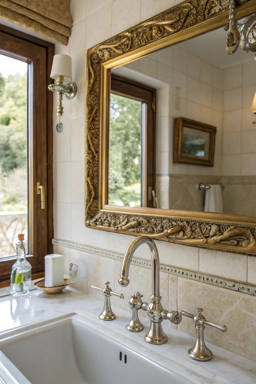 Sophisticated fixtures elevate bathroom design.