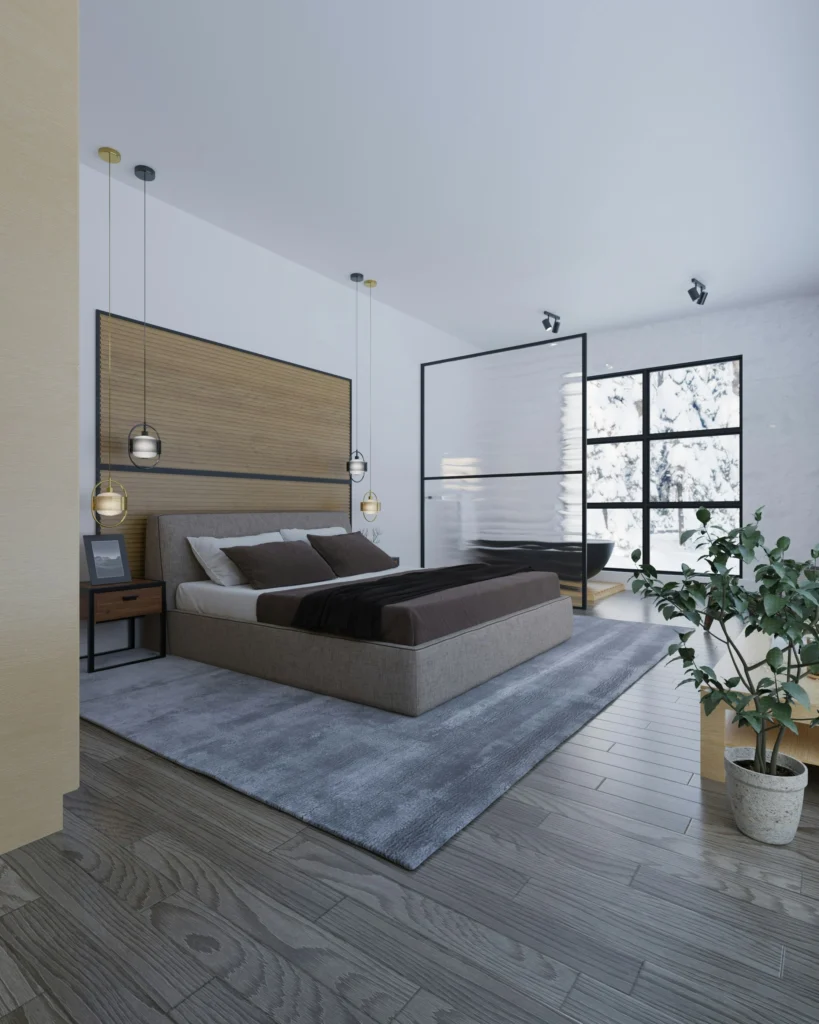 Modern Bedroom with Spa-Like Feel
