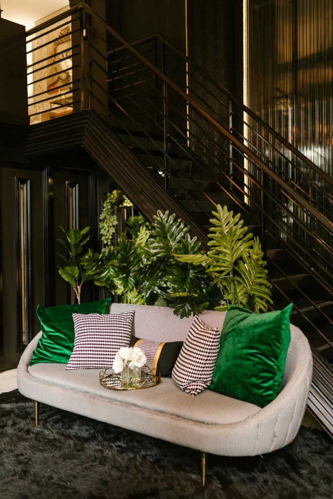 Luxurious Velvet and Verdure Indoor Space