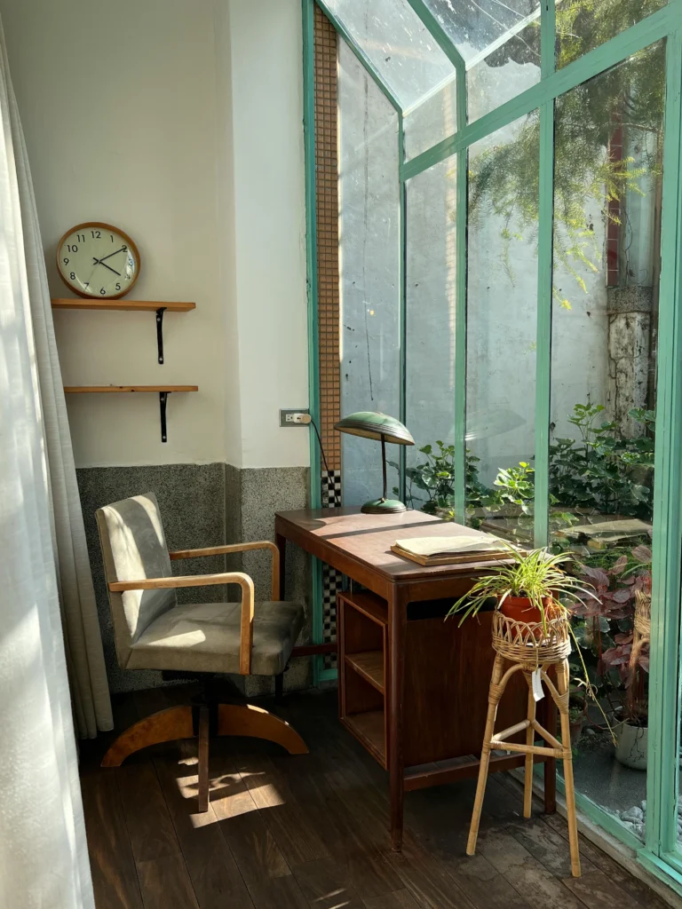 Peaceful Home Office with Greenery