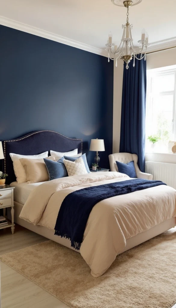 Navy Chic Bedroom