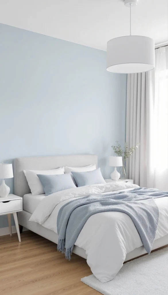 Sky blue bedroom design