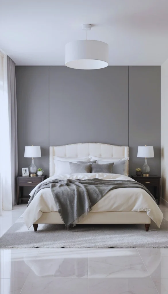 Slate grey bedroom design