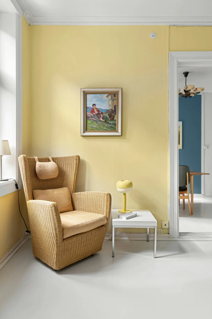 Pale Yellow Living Room