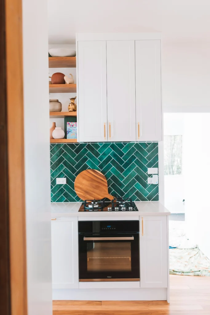 Vibrant Teal Kitchen Accent