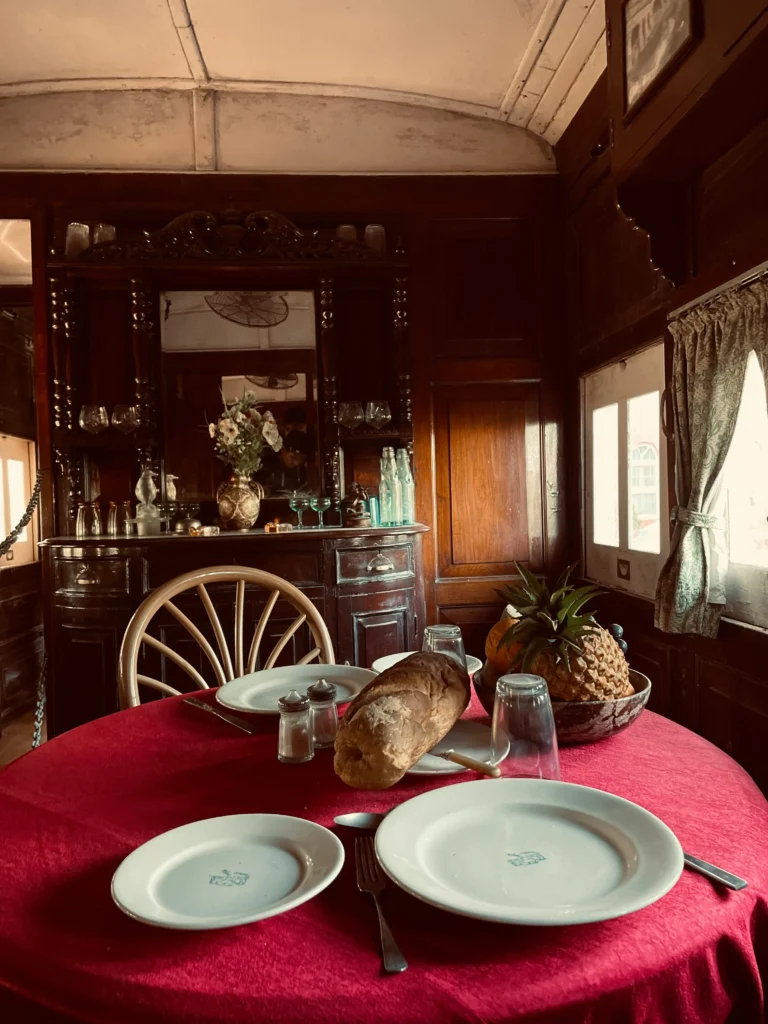 Vintage Traincar Dining Room