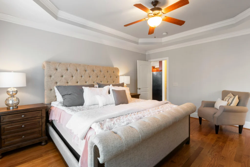 Serene Bedroom with Tray Ceiling