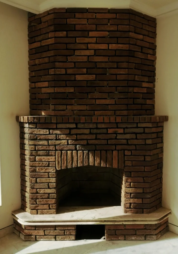 Traditional Brick Fireplace