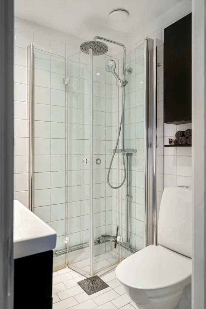 Bright Bathroom with Subway Tiles