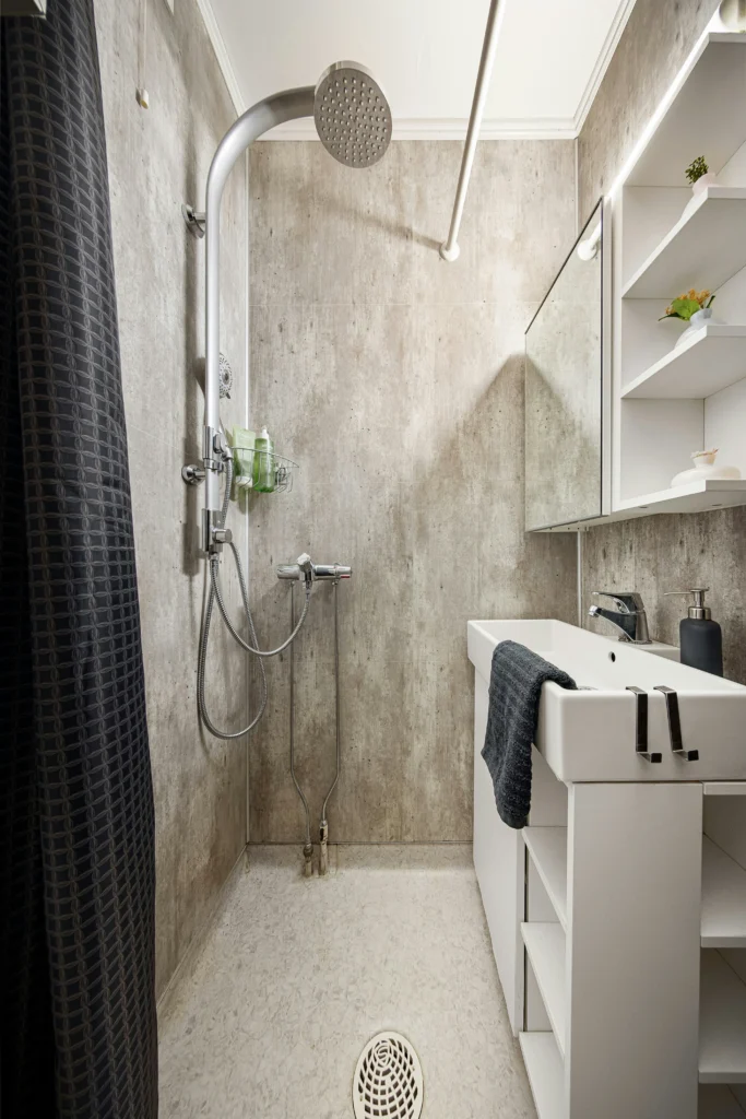 Industrial style bathroom